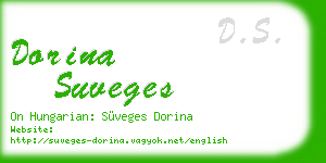 dorina suveges business card